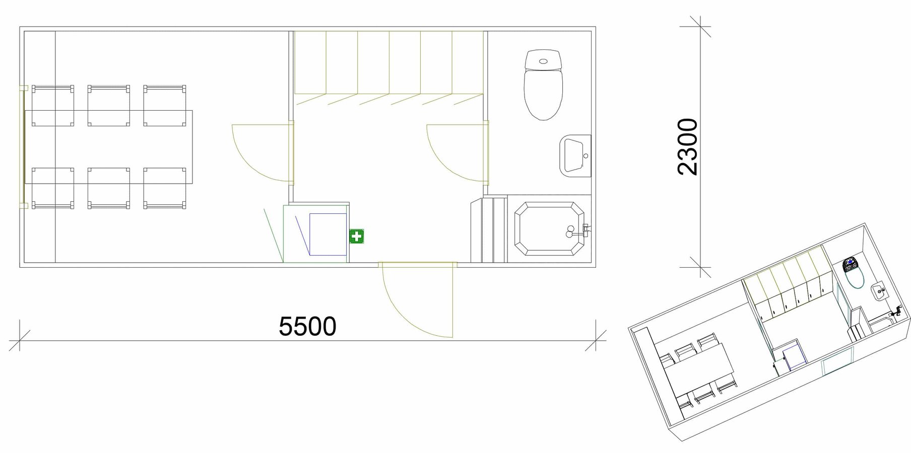 Letthus 550 m/ spiserom, garderobe, dusj og toalett - Bilde 2