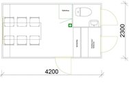 Letthus 420 3-dørs m/ toalett - Bilde 3