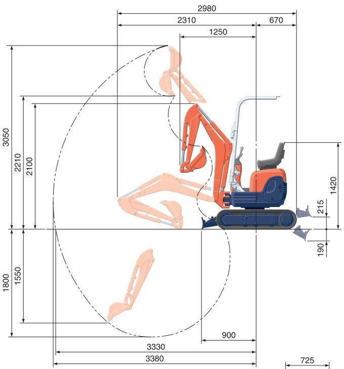 1 tonn Kubota U10-3 - Bilde 2