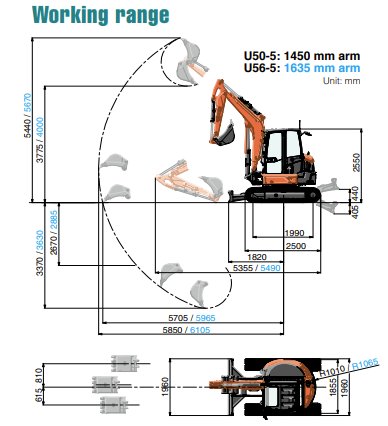 5 tonn Kubota U50-5 - Bilde 5
