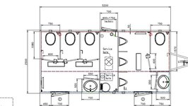 Toalettkabin 3 dame og 1 herre + 3 urinal - Bilde 3