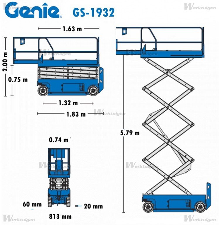 Genie GS-1932 Arbeidshøyde 7,85 m - Bilde 2